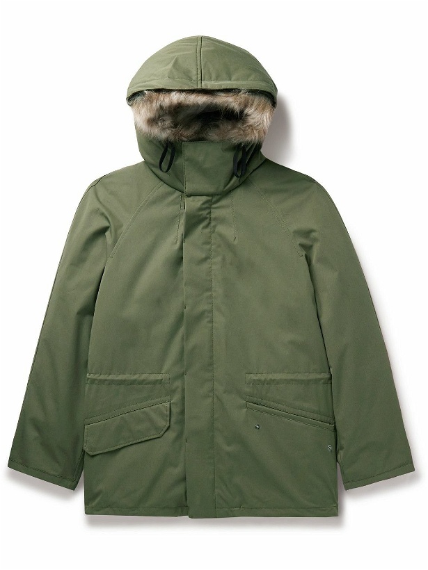 Photo: Yves Salomon - Iconic Shearling-Trimmed Padded Cotton-Blend Hooded Jacket - Green