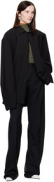 MARIE ADAM-LEENAERDT Black Classic Wool Trousers