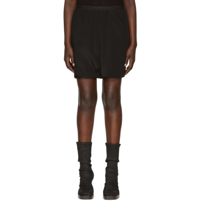 Photo: Rick Owens Black Silk Crepe Bud Shorts