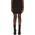 Rick Owens Black Silk Crepe Bud Shorts