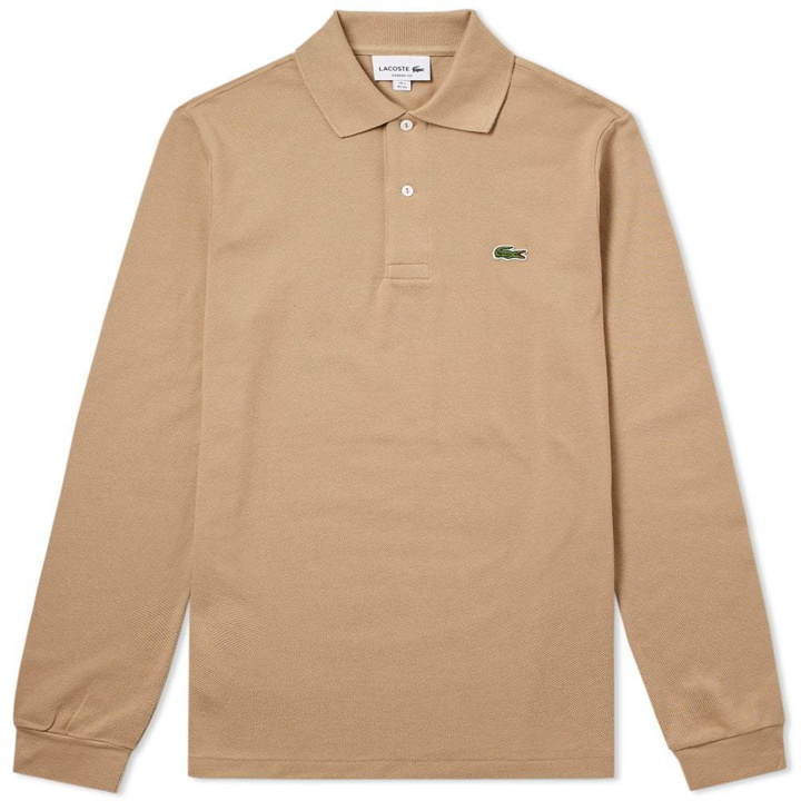 Photo: Lacoste Long Sleeve Polo Neutrals