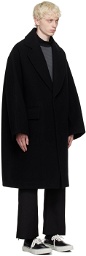 Fumito Ganryu Black Chesterfield Coat