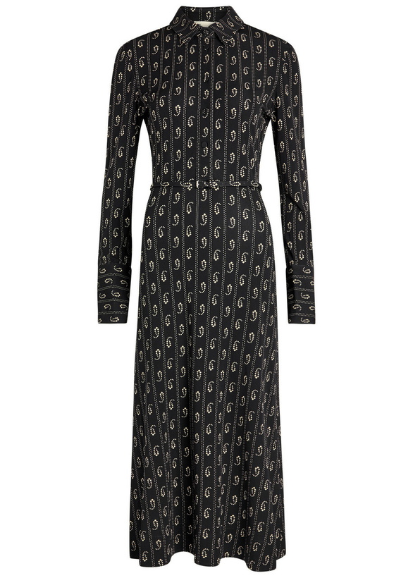 Tory Burch Checked pleated silk shirt dress Tory Burch