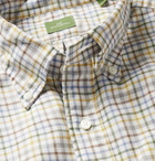 Sid Mashburn - Button-Down Collar Checked Cotton-Twill Shirt - Yellow