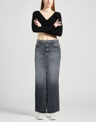 Mother Womens Denim skirt in Black