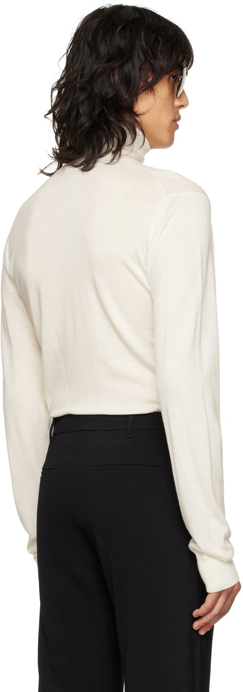 LU'U DAN White Embroidered Turtleneck