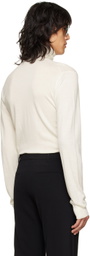 LU'U DAN White Embroidered Turtleneck