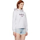 A.P.C. Grey US Logo Hoodie