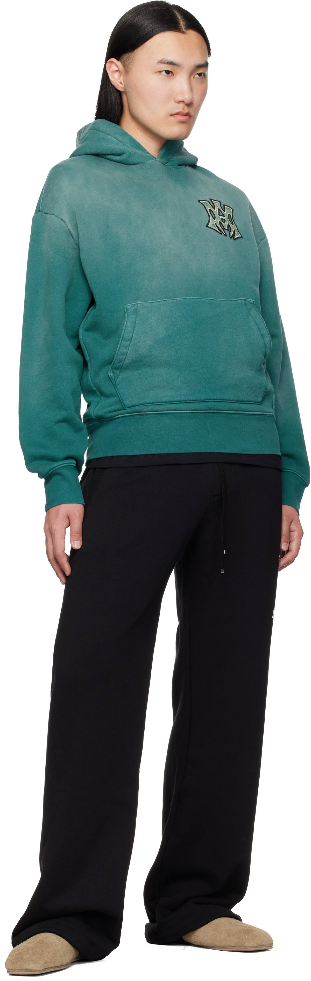 AMIRI Green 'MA Hollywood' Oversized Hoodie