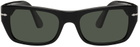 Persol Black Rectangular Sunglasses
