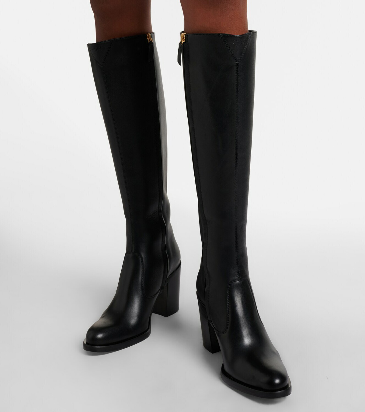 Chloé Phoenix 90 leather knee-high boots