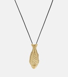 Ysso Catch Fish 24kt gold-plated pendant necklace