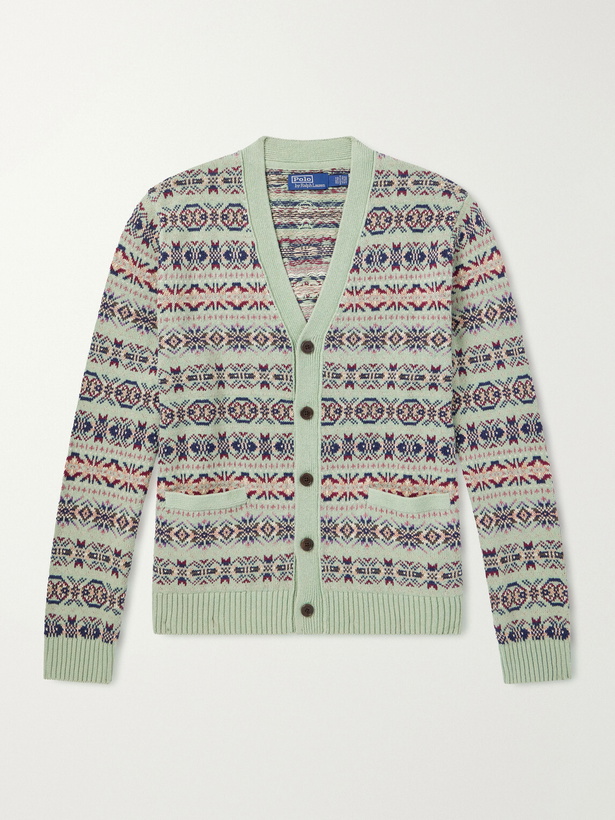 Photo: Polo Ralph Lauren - Striped Linen and Cotton-Blend Cardigan - Green