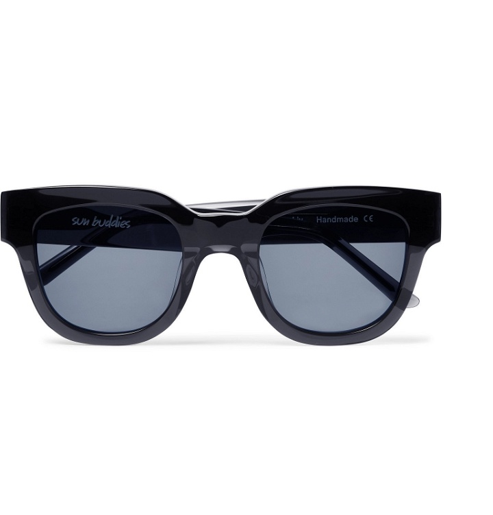 Photo: Sun Buddies - Liv Square-Frame Acetate Sunglasses - Gray