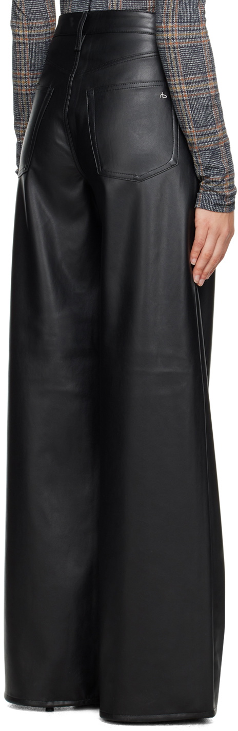 rag & bone Black Sofie Faux-Leather Trousers