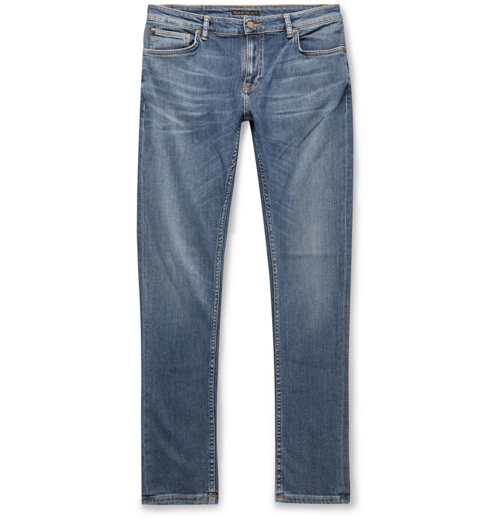 Photo: Nudie Jeans - Skinny Lin Organic Stretch-Denim Jeans - Blue