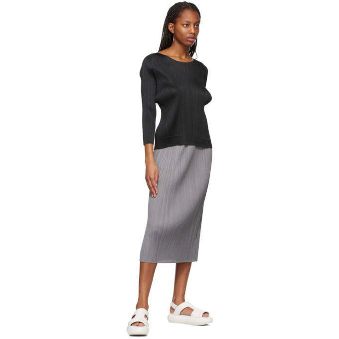 Pleats Please Issey Miyake Grey Basics Skirt Pleats Please Issey