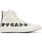 COMME des GARÇONS PLAY Off-White Converse Edition Chuck 70 Multi Heart Sneakers