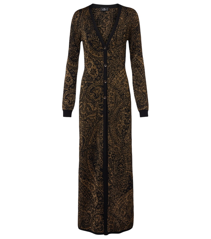 Photo: Etro Paisley wool-blend lamé cardigan