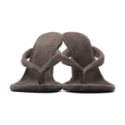 YEEZY Black Wedge Thong Sandals