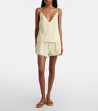 SIR Lace-trimmed silk shorts