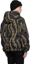 Versace Jeans Couture Black Chain Couture Reversible Puffer Jacket