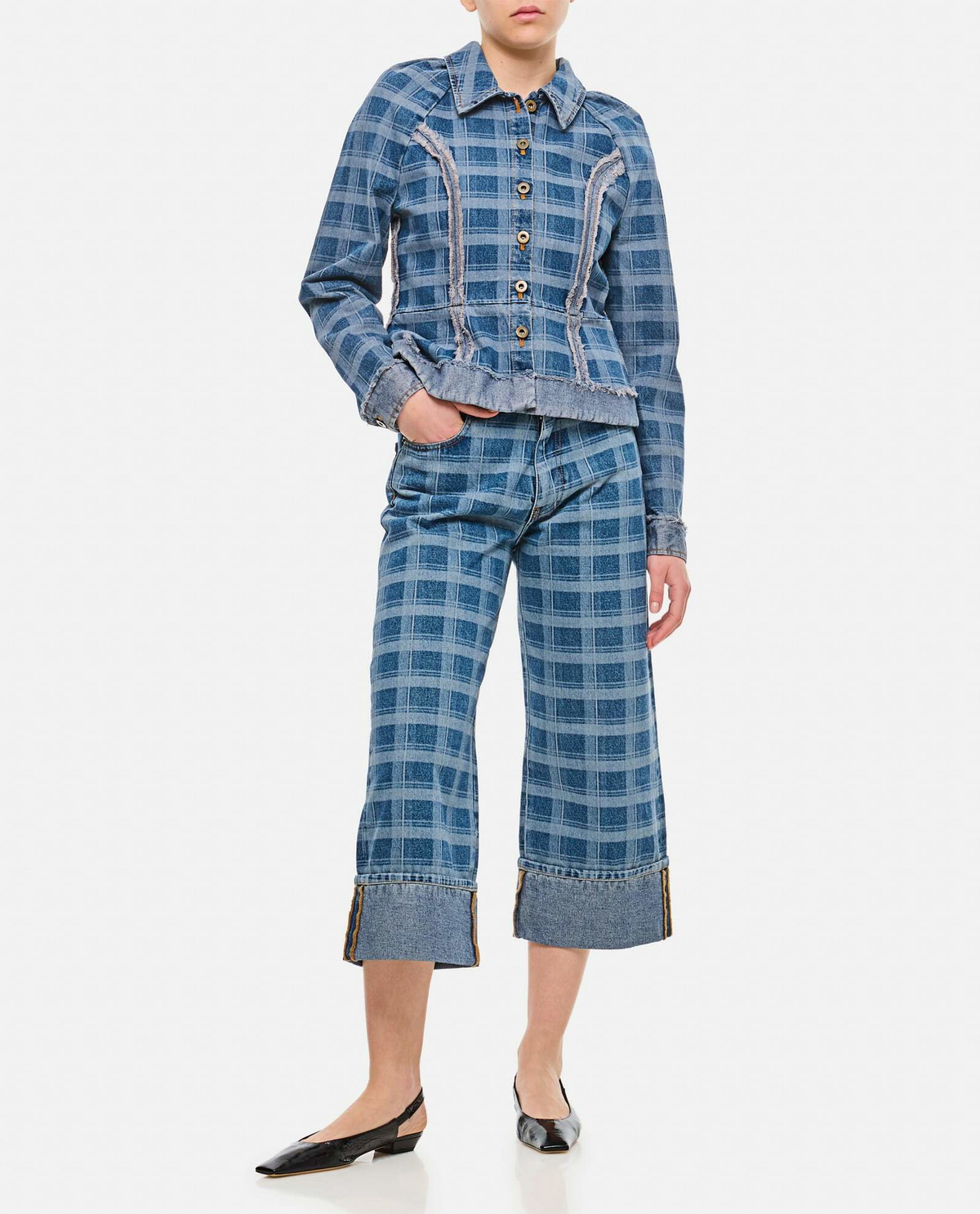 Molly Goddard Leo Capri Denim Pants
