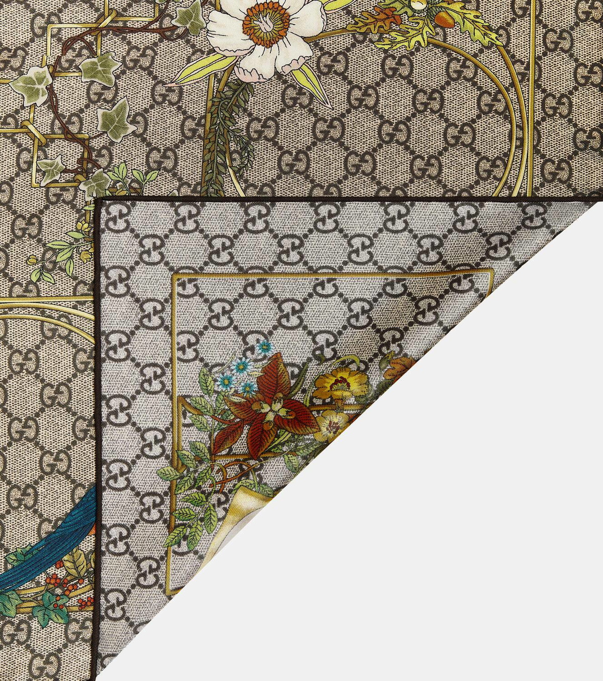 Gucci Printed silk twill scarf Gucci
