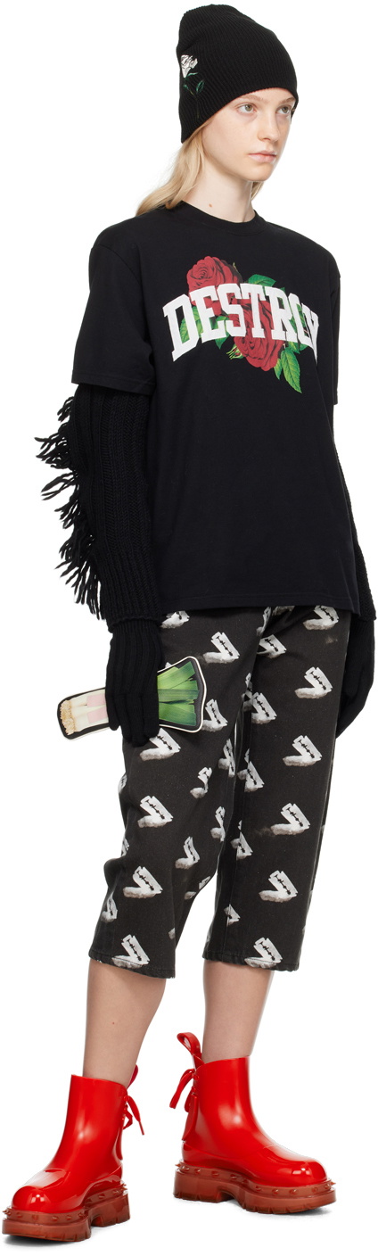 【関税込み】UNDERCOVER ブラック Destroy Tシャツ UNDERCOVER Black 'Destroy' T-Shirt Undercover