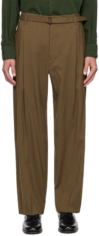 Photo: LEMAIRE Brown Belted Easy Trousers