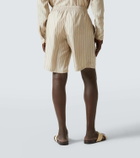 Le Kasha Striped silk shorts