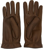 Brunello Cucinelli Brown Shearling Gloves
