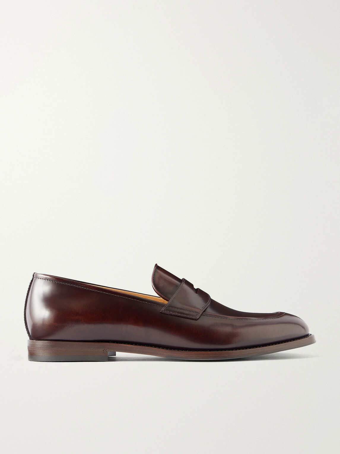 Brunello Cucinelli - Leather Penny Loafers - Burgundy