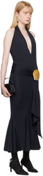 Conner Ives Black Shell Maxi Dress