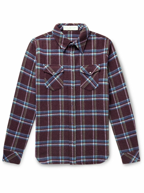 Photo: God's True Cashmere - Checked Cashmere Overshirt - Brown
