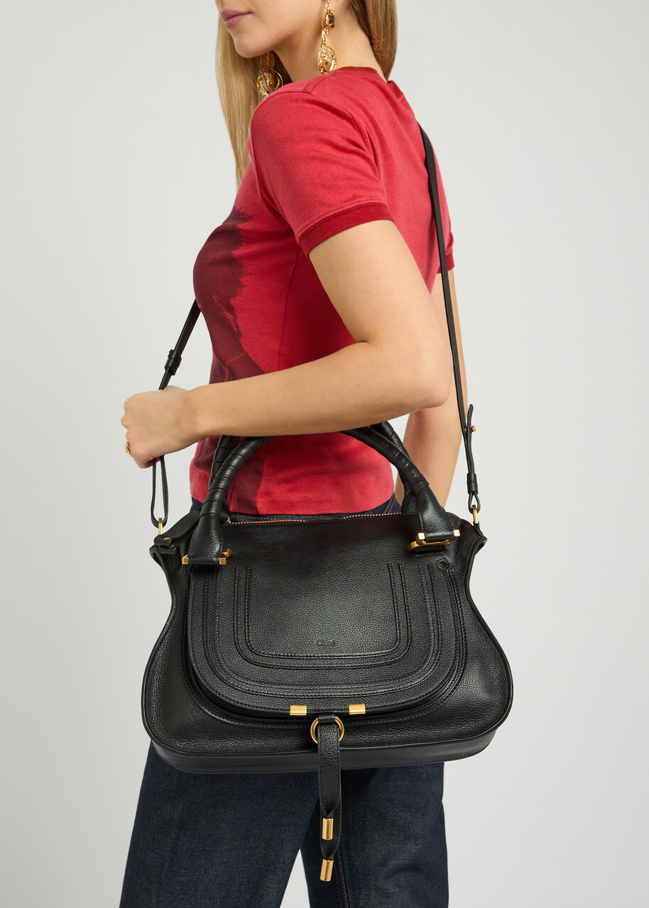 Chloe Marcie Medium Grained Leather Tote bag - Black - One Size