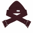 Damson Madder Women's Tassel Hooded Scarf in Burg 