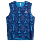 Adidas Running Men's adidas x Labrum Tank in Dark Blue Lucid Red
