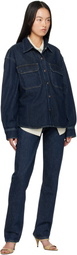 AGOLDE Navy Gwen Slice Denim Shirt