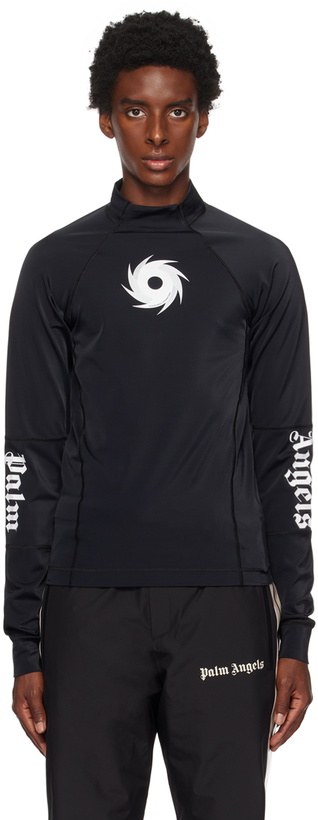 Photo: Palm Angels Black Anti-UV Surf Long Sleeve T-Shirt