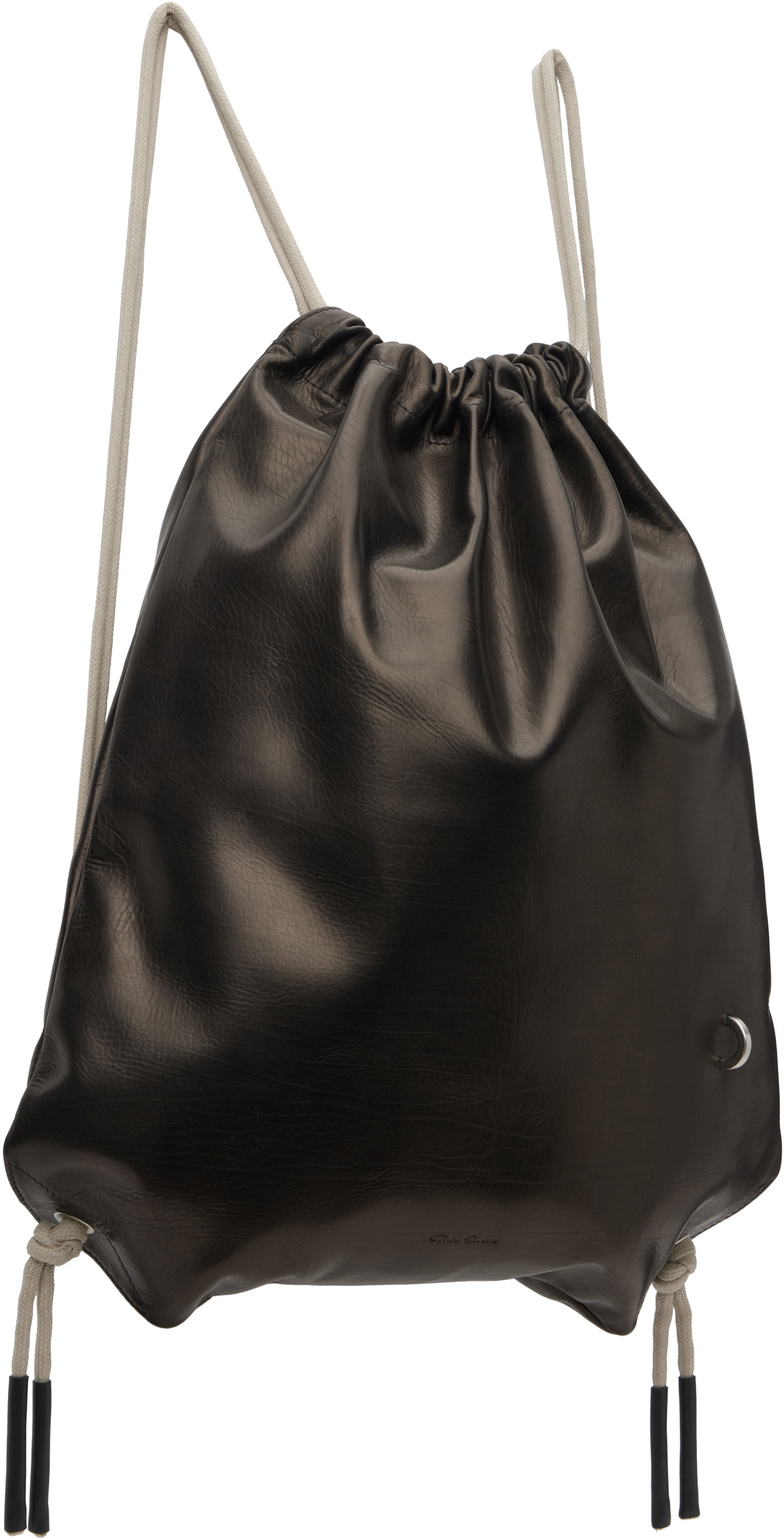 Rick Owens Black & Off-White Concordians Drawstring Backpack