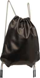 Rick Owens Black & Off-White Concordians Drawstring Backpack
