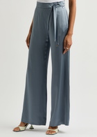 Herno Wrap-effect Satin Trousers Blue