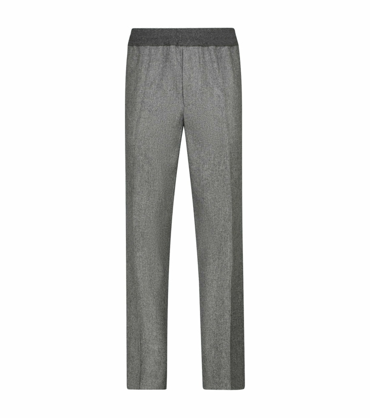 Photo: Moncler - Elasticated wool flannel pants