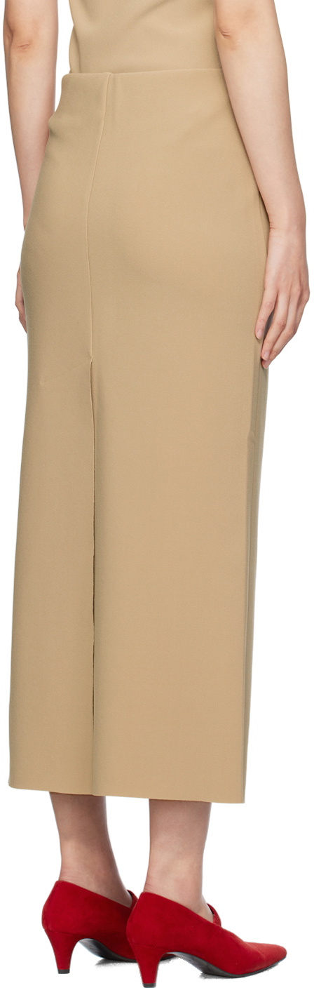 Birrot SSENSE Exclusive Taupe H Maxi Skirt