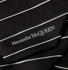 ALEXANDER MCQUEEN - 7cm Striped Silk Tie - Black