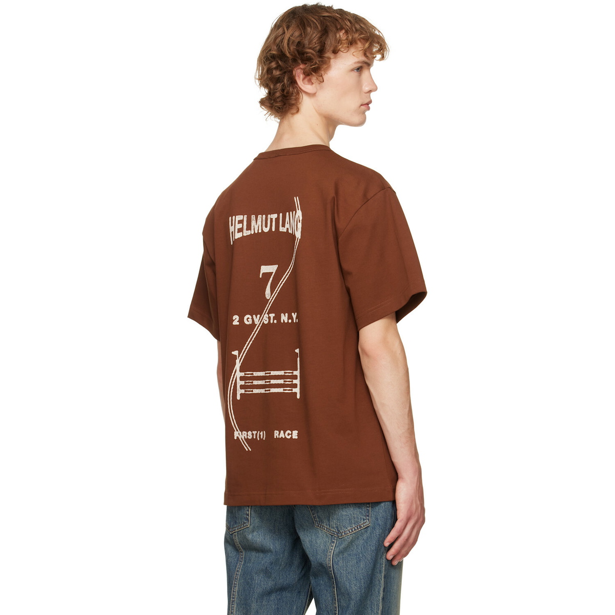 Helmut Lang Brown Ticket T-shirt