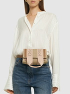 CHLOÉ Woody Linen & Leather Belt Bag