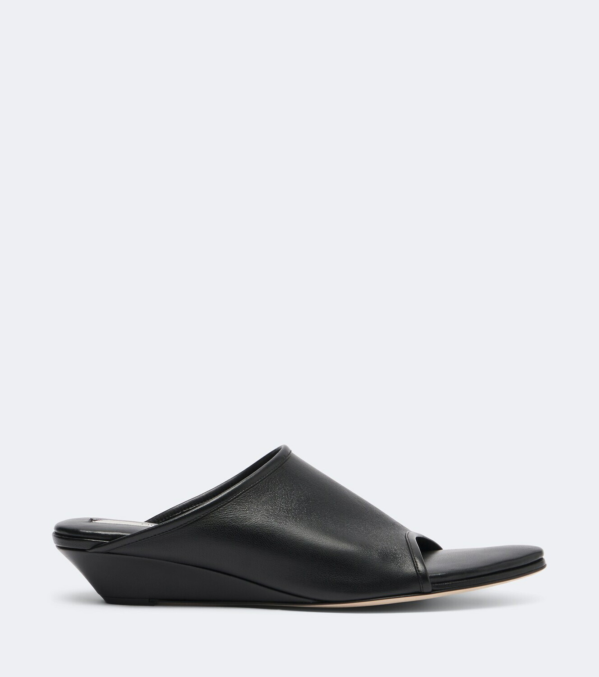 Christen Stretch leather wedge mules