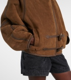 Isabel Marant Amiel leather-trimmed suede jacket